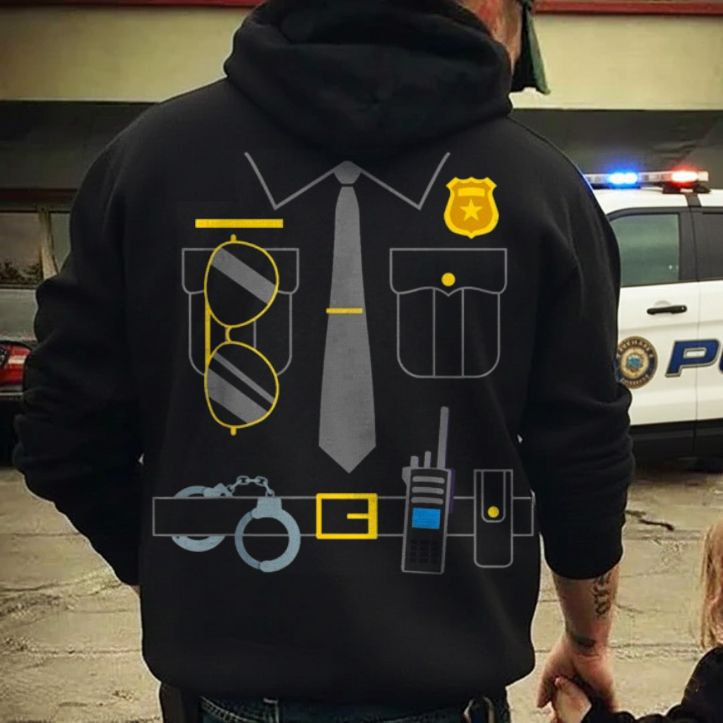 Policeman Costume Funny Police Officer Wearing Cops