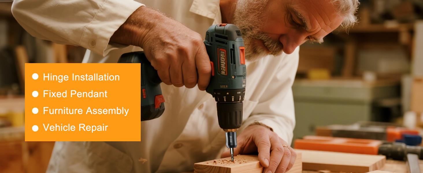 SEESE Strong Magnetic Screw Ring: 1/4 Inch/ 6.35 mm Universal Magnetic Screw Holder - Removable Magnetic Screwdriver Drill Bit Holder for Hex Screwdriver and Power Bits