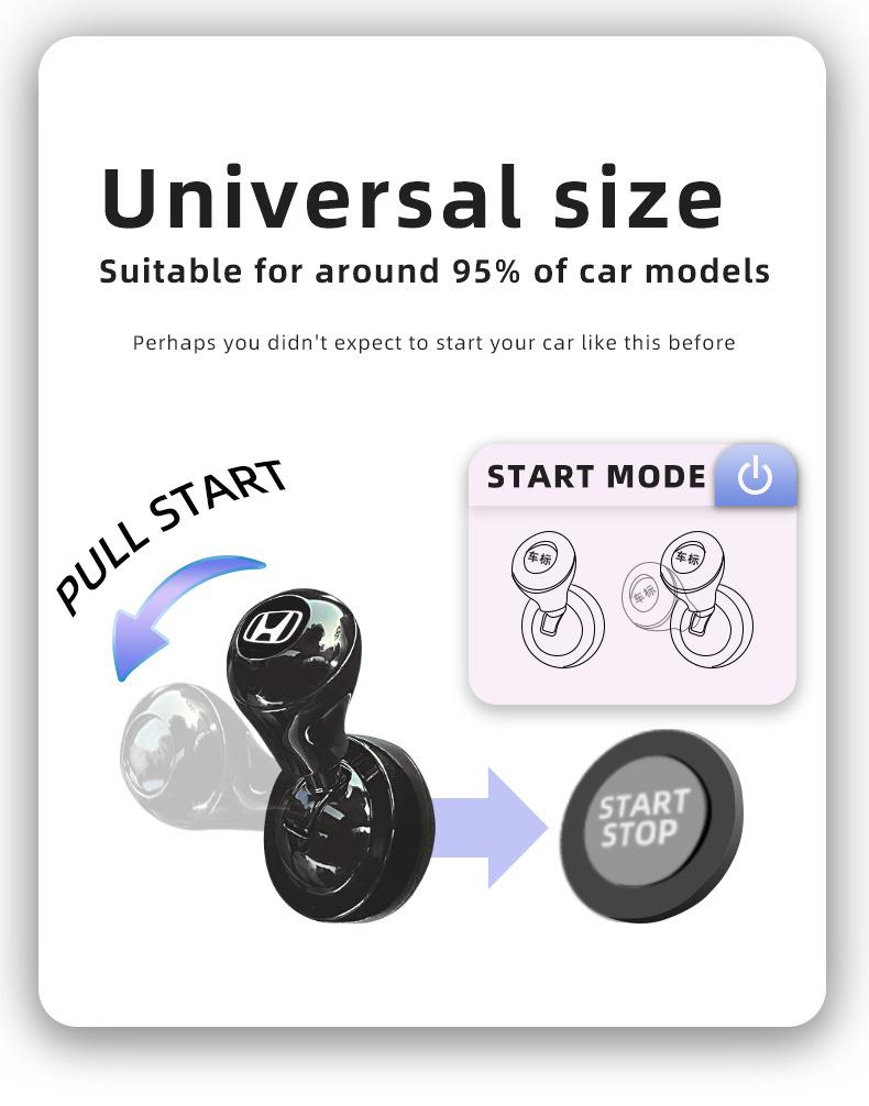 Universal One Click Start Lever - Car Push Start Button Cover Joystick, Cool Engine Ignition Car Interior Accessories