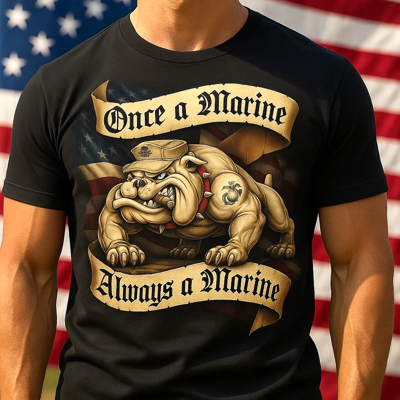 Devil Dog USMC 250th Anniversary Commemorative Short Sleeve T-Shirt