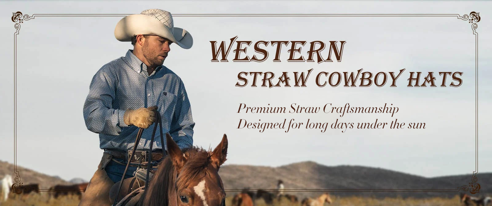 Straw cowboy hat