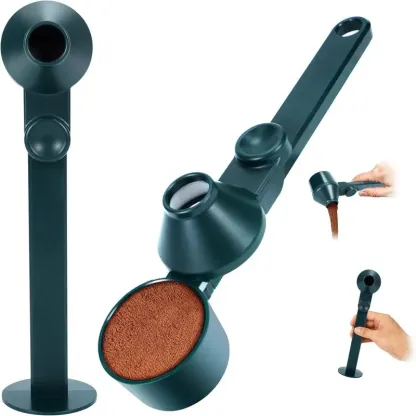 Scoop Funnel Coffee Dosing Spoon-Precise 2Tbsp PCTG BPA-Free,51mm Tamper Kit,Fits Keurig K-Cup & Powder Formula Dispenser (Upgraded Combo Transparent,2Models AB)