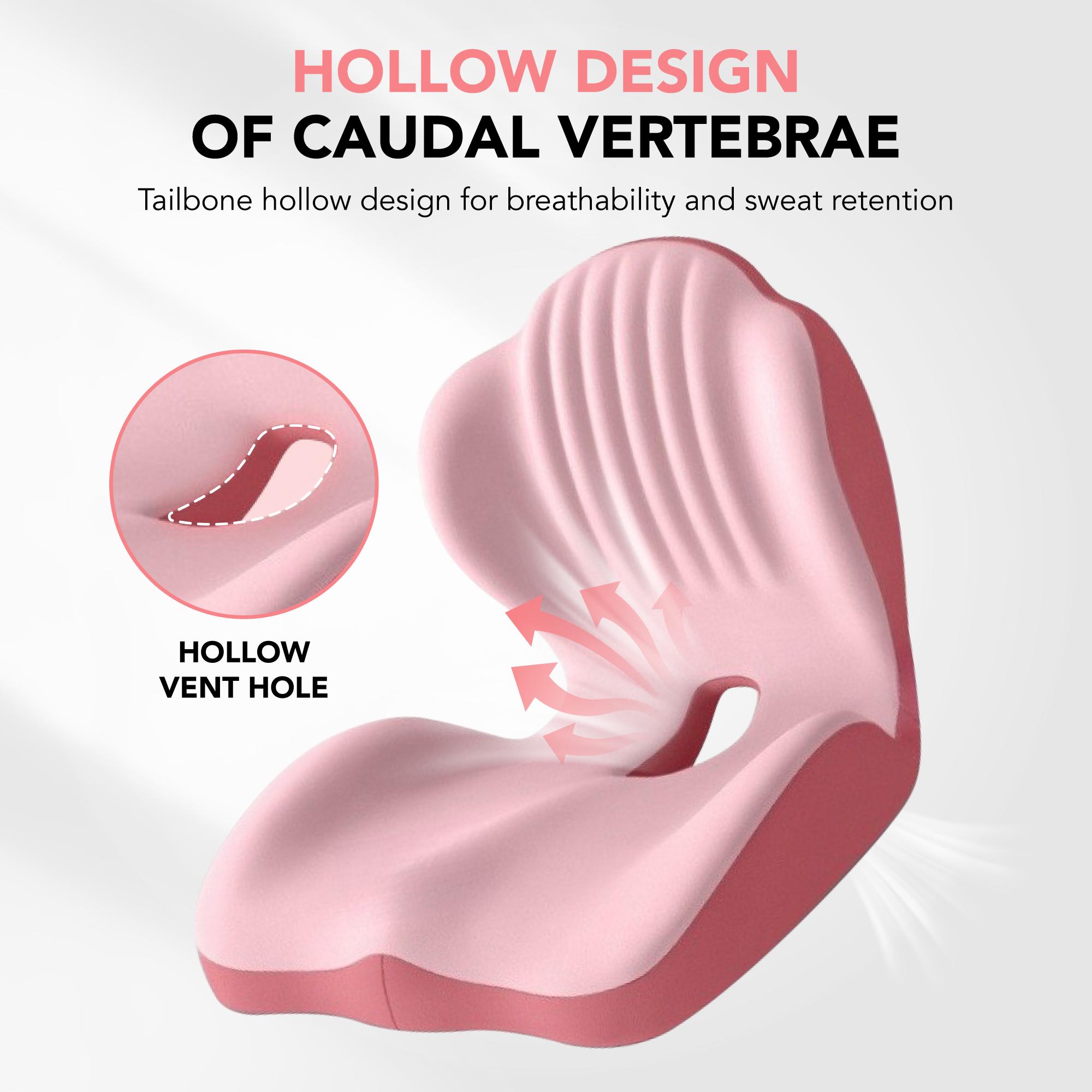 Ergonomic Memory Foam Seat Cushion with Lumbar & Back Support, Relieves Back Pain, Reduces Pressure, Ideal for Office Chairs, Stools, and Car Seats, Perfect Gift for Parents & Friends, The Most Thoughtful Gift