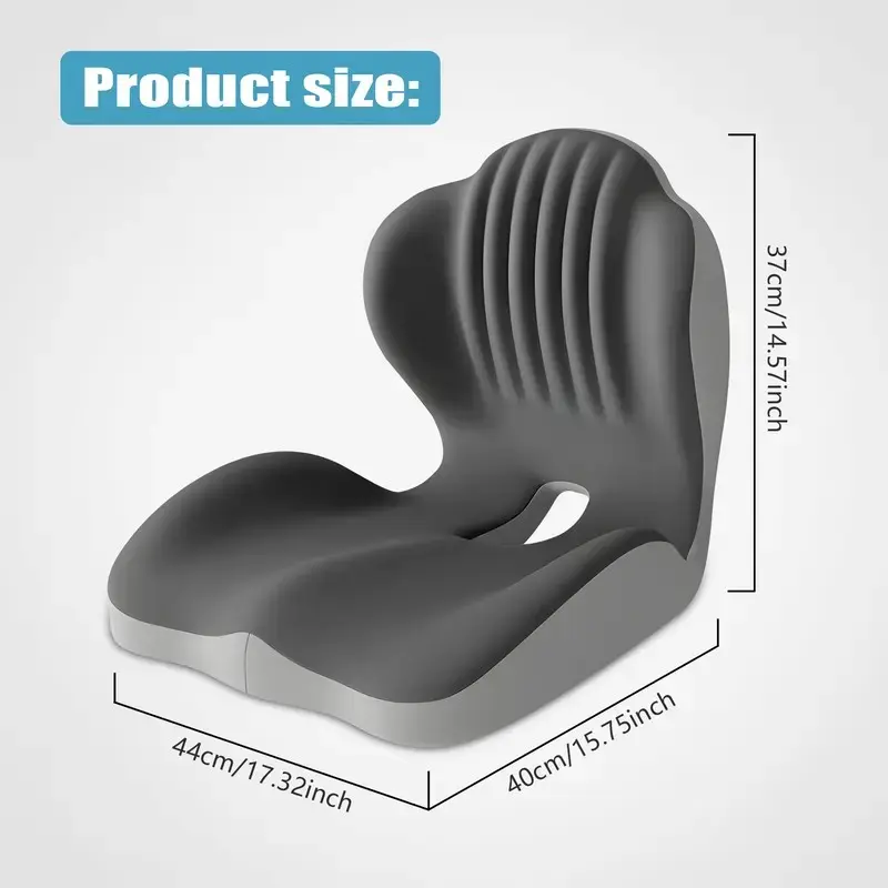 Ergonomic Memory Foam Seat Cushion with Lumbar & Back Support, Relieves Back Pain, Reduces Pressure, Ideal for Office Chairs, Stools, and Car Seats, Perfect Gift for Parents & Friends, The Most Thoughtful Gift