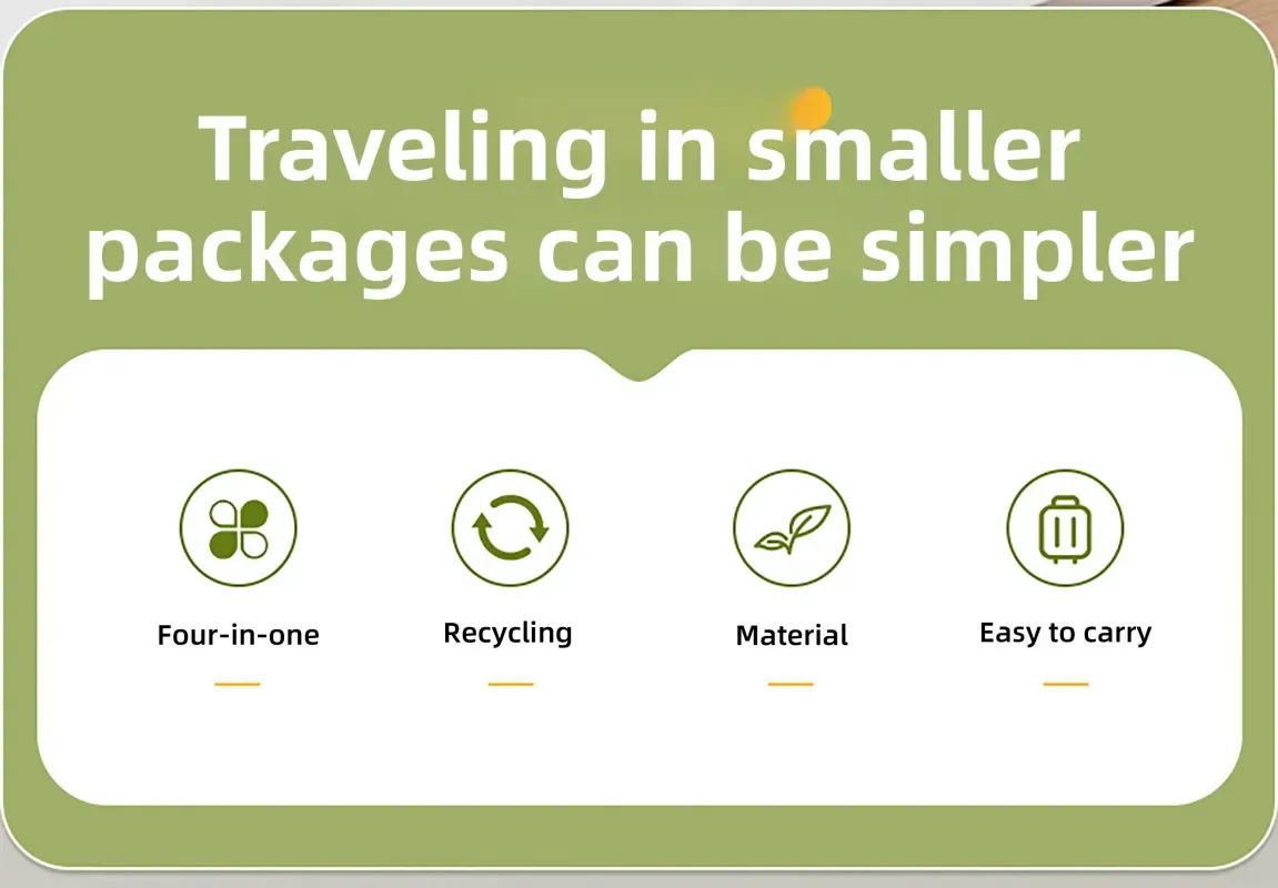 4-in-1 Portable Cosmetic Shampoo Dispenser Storage Bottle Plastic Travel Friendly Compact Design for Easy Carrying