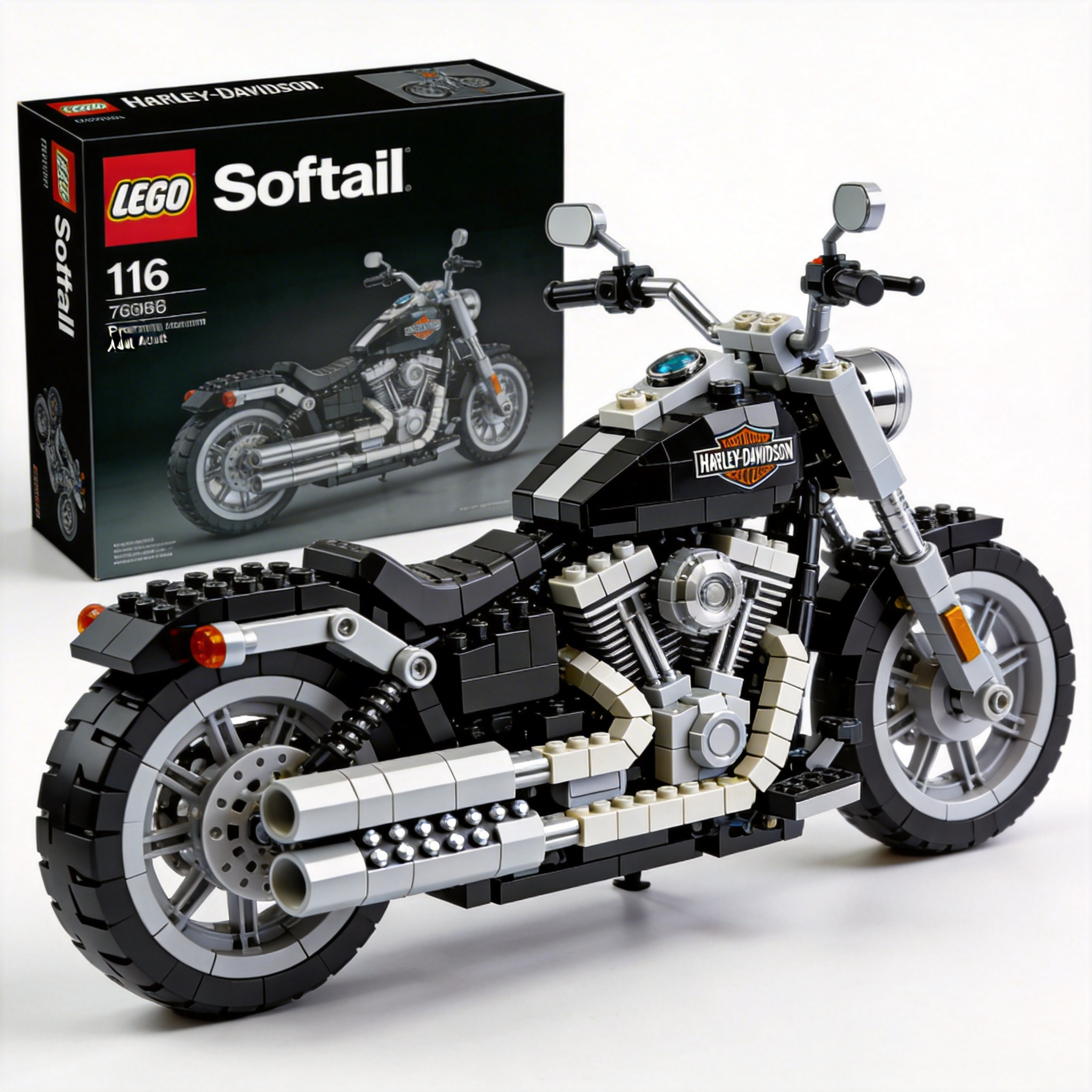 Adult Harley-Davidson motorcycle building blocks