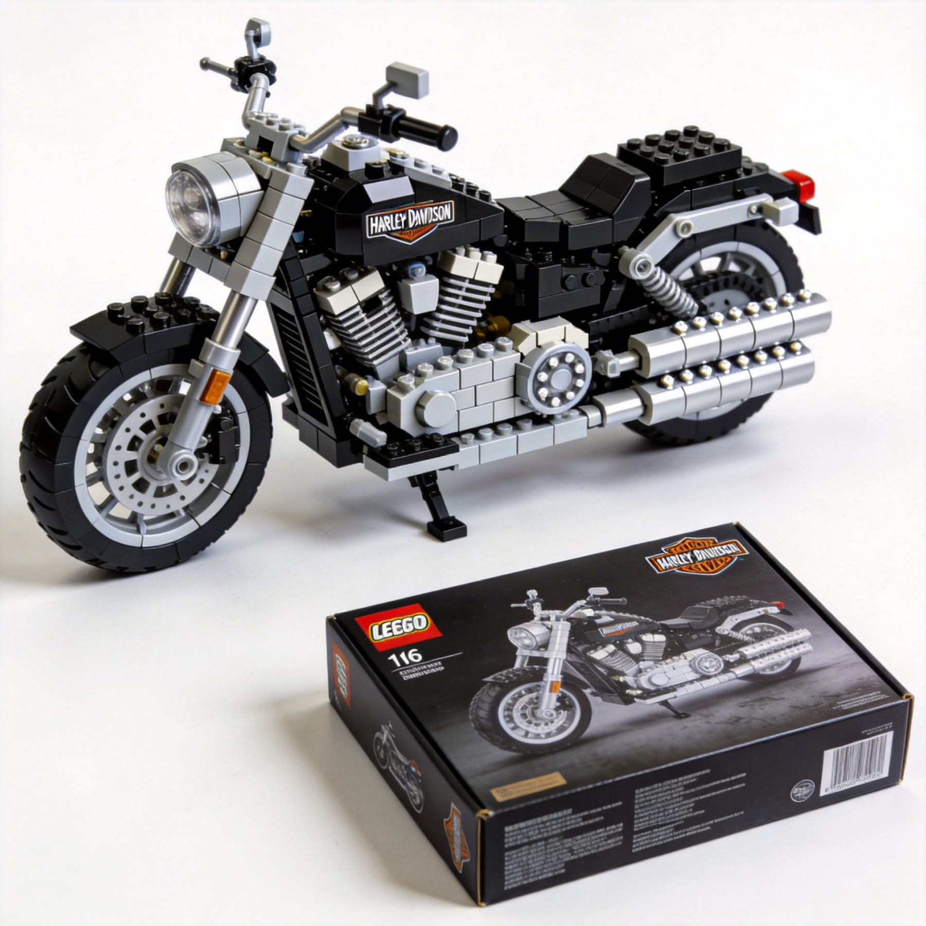 Adult Harley-Davidson motorcycle building blocks