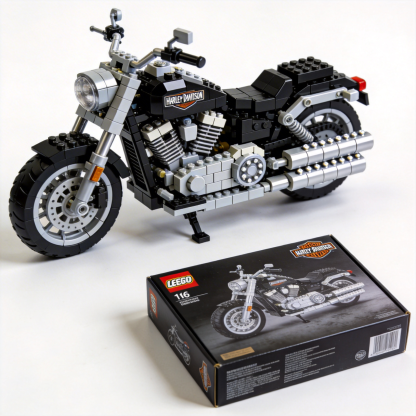 Adult Harley-Davidson motorcycle building blocks