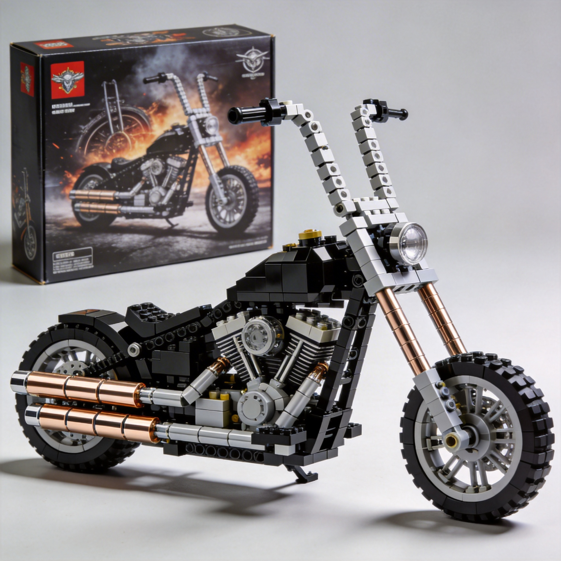 Adult Harley-Davidson motorcycle building blocks