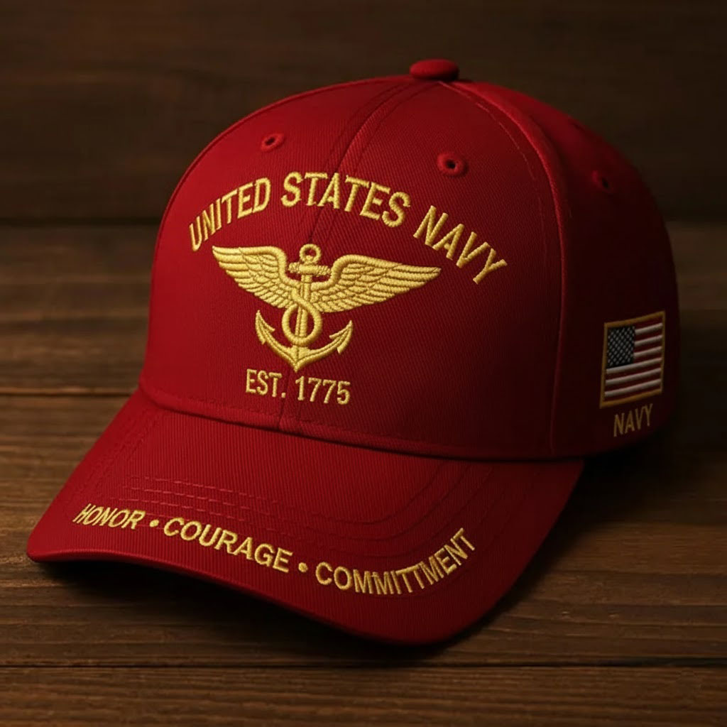 U.S. Navy Anchor Emblem Cap: Honor & Courage Edition