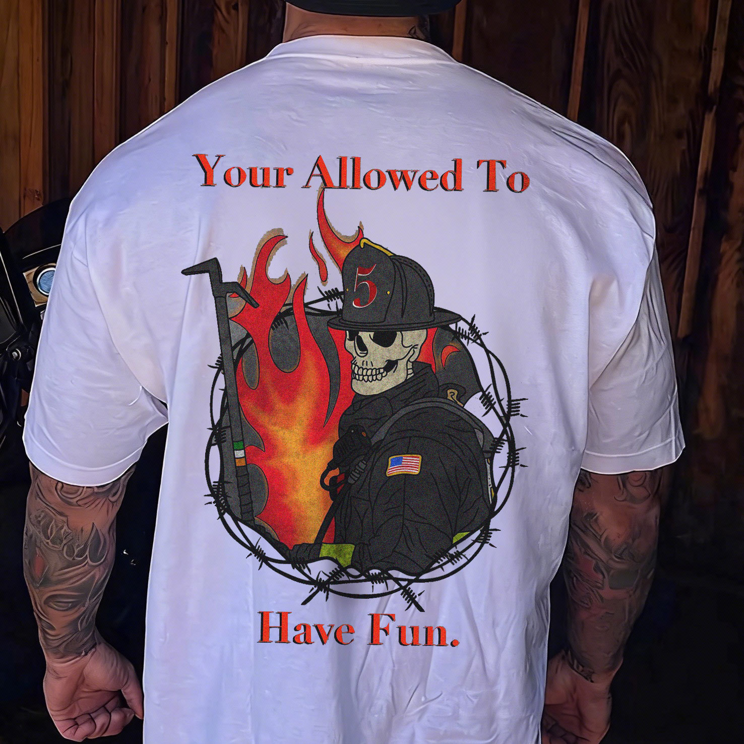 Firefighter Themed Edgy Tee