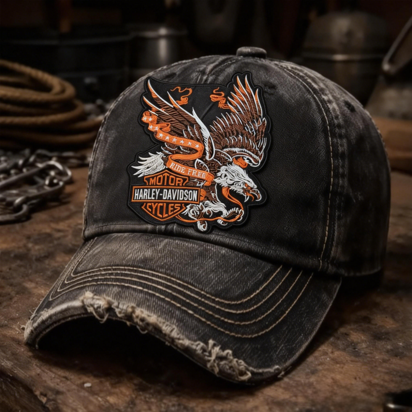 Biker Style Baseball Cap