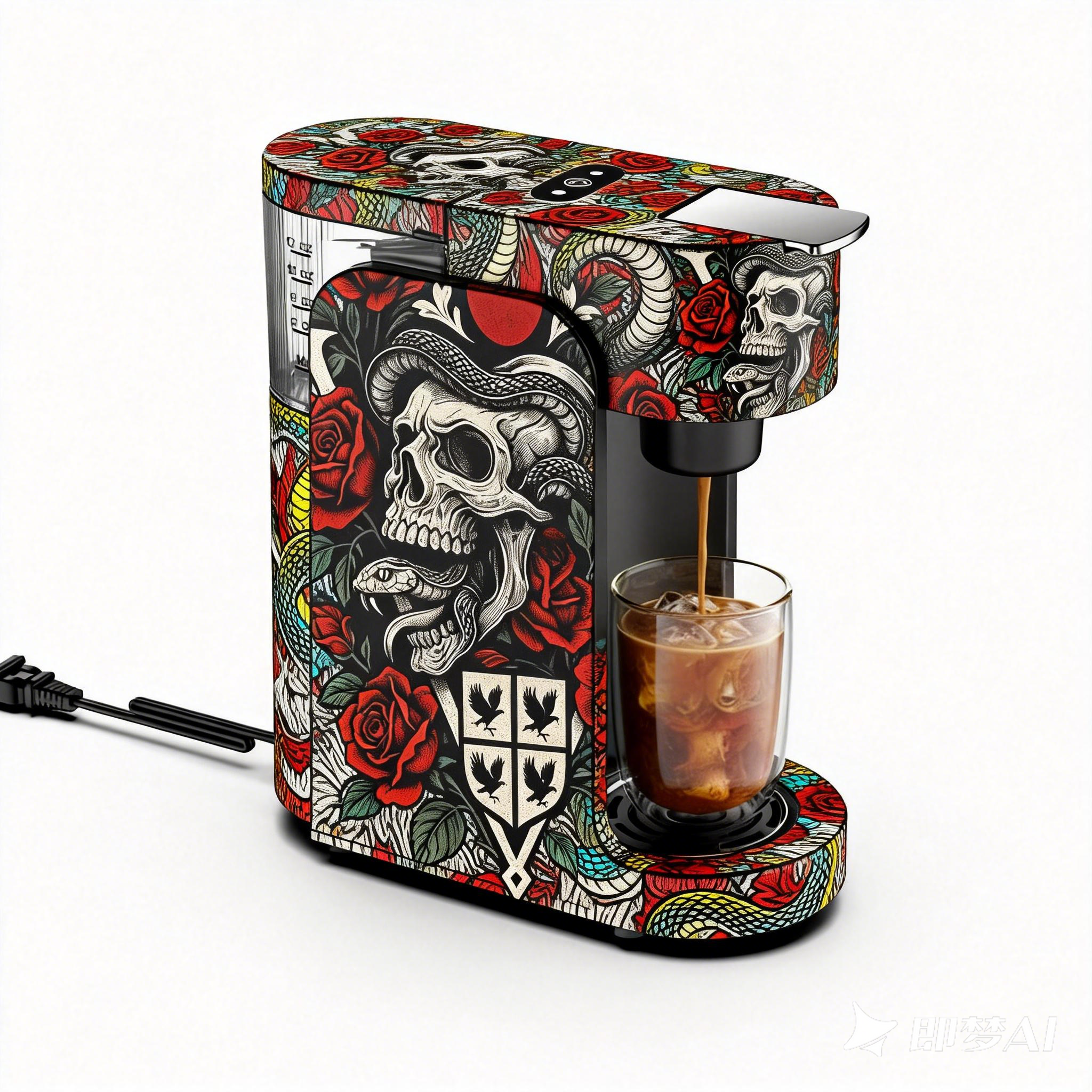 Graffiti Style Coffee Machine Skull | More Than a Machine