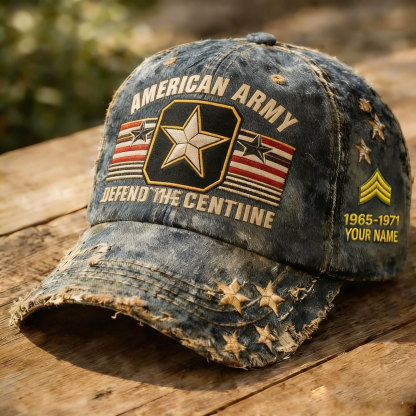 Personalized Veteran Name & Service Years Cap