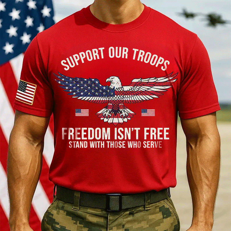 FREEDOM ISN'T FREE :  Combat Theme Tribute to Servicemen Tee