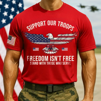 FREEDOM ISN'T FREE :  Combat Theme Tribute to Servicemen Tee