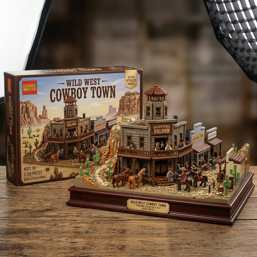 Legacy Bricks | Wild West Cowboy Town: Ultimate 5,120-Piece Saloon Scene Set