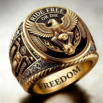 Classic American Motorcycle Style Vintage Biker Ring