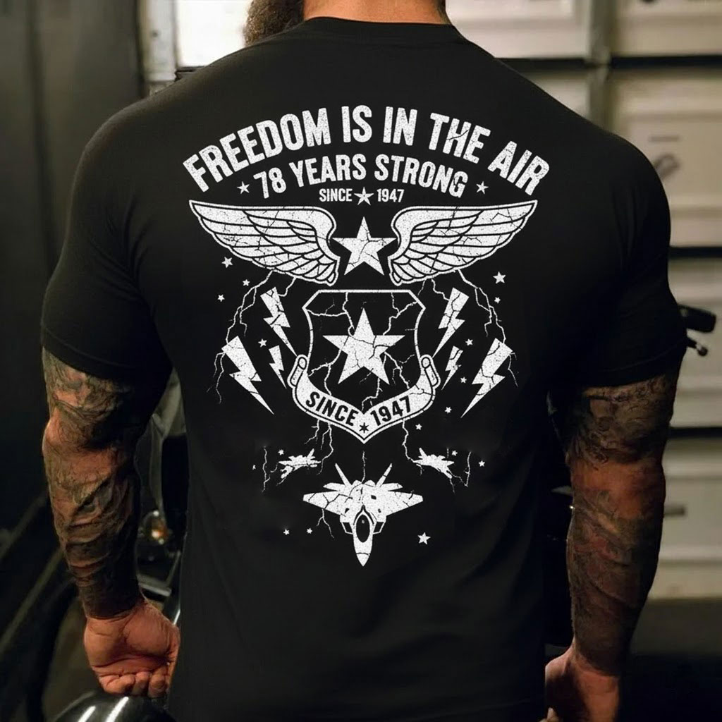"Freedom Is In The Air": T - shirt Symbolizing U.S. Air Force Spirit