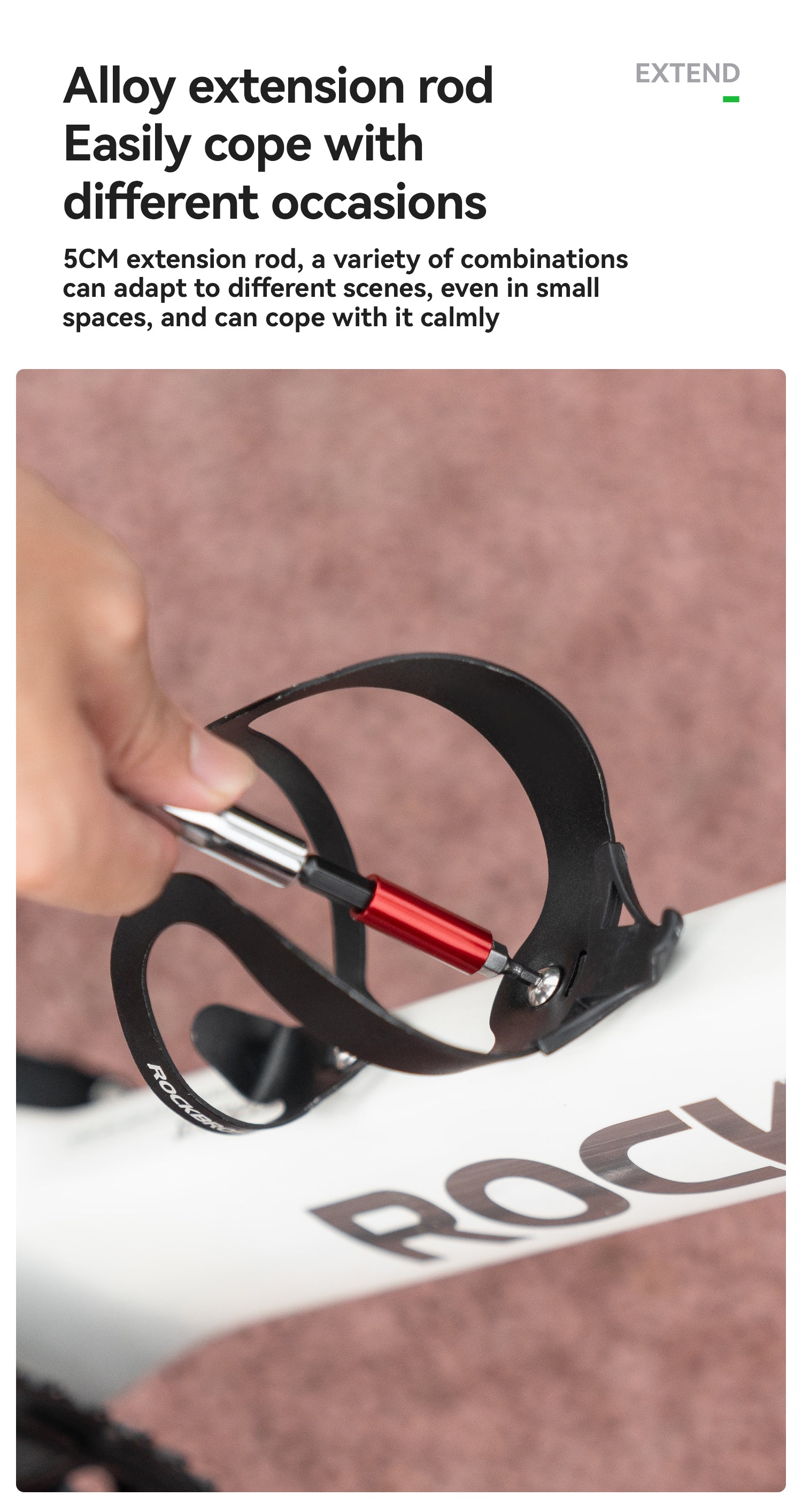 ROCKBROS Mini Ratchet Tool Set with Alloy Extension Rod Magnetic Handle & 12 Sets of Screwdriver Bits for Bicycle Repair