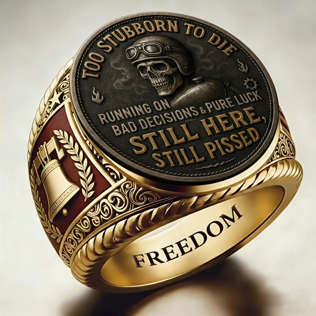 Steampunk Mechanical Gear Industrial Motorcycle Style Signet Ring