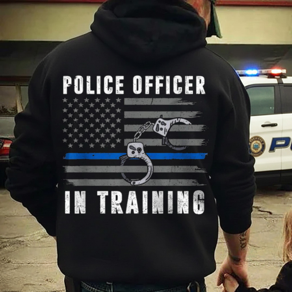 Police Offcer In TrainingThin Blue Line FlagAmerican