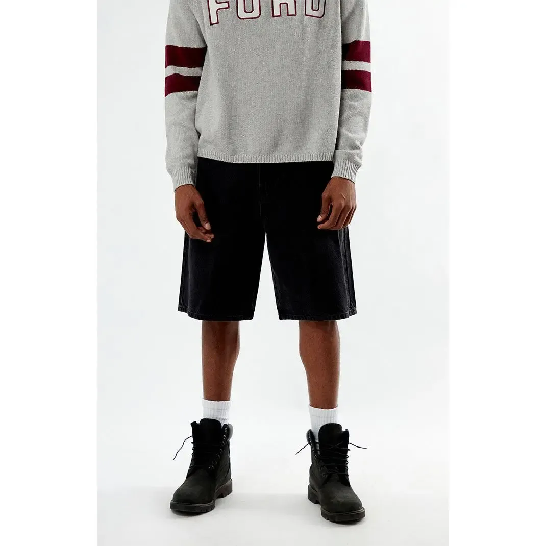 FORD Men's Black Baggy Denim Shorts
