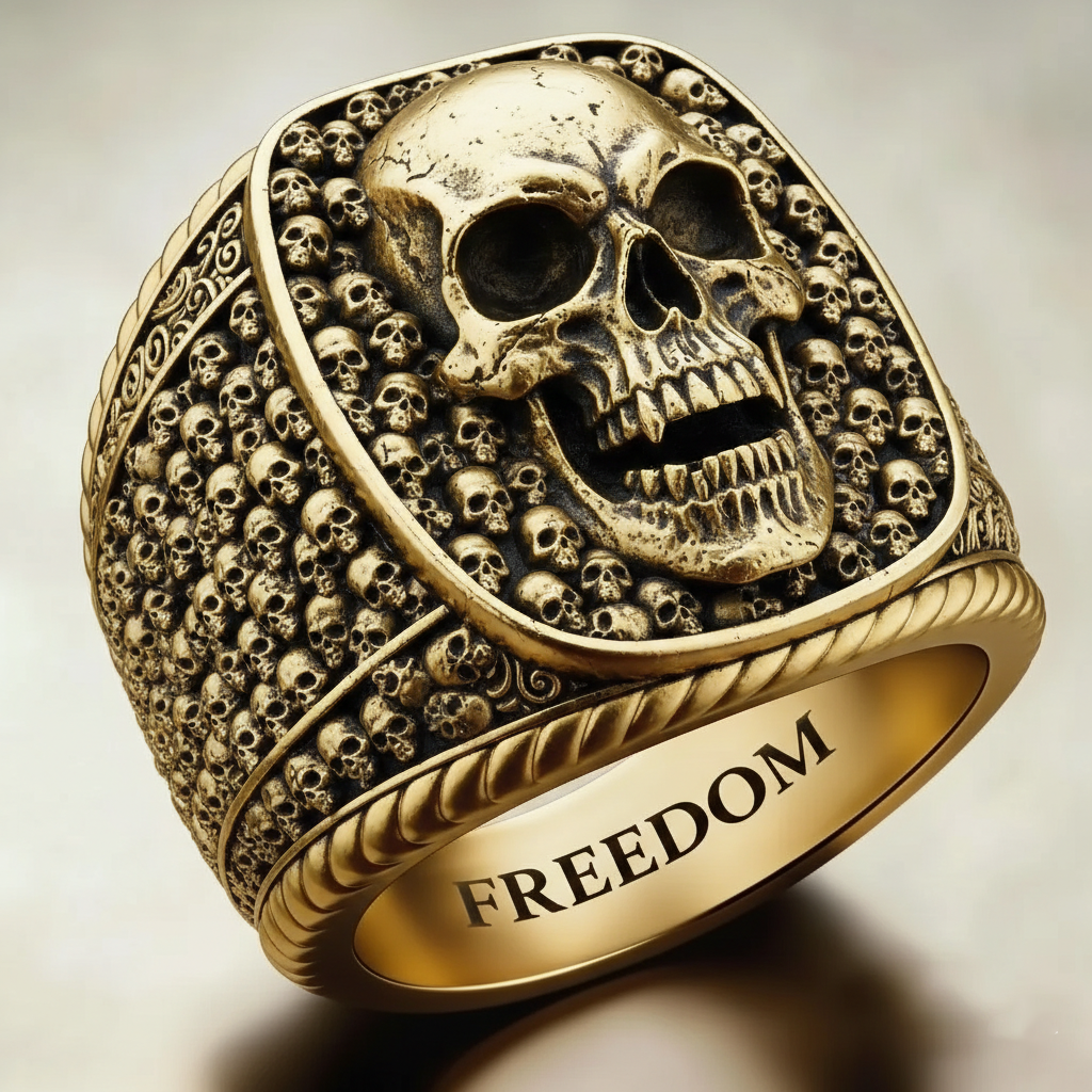 Steampunk Mechanical Gear Industrial Motorcycle Style Signet Ring