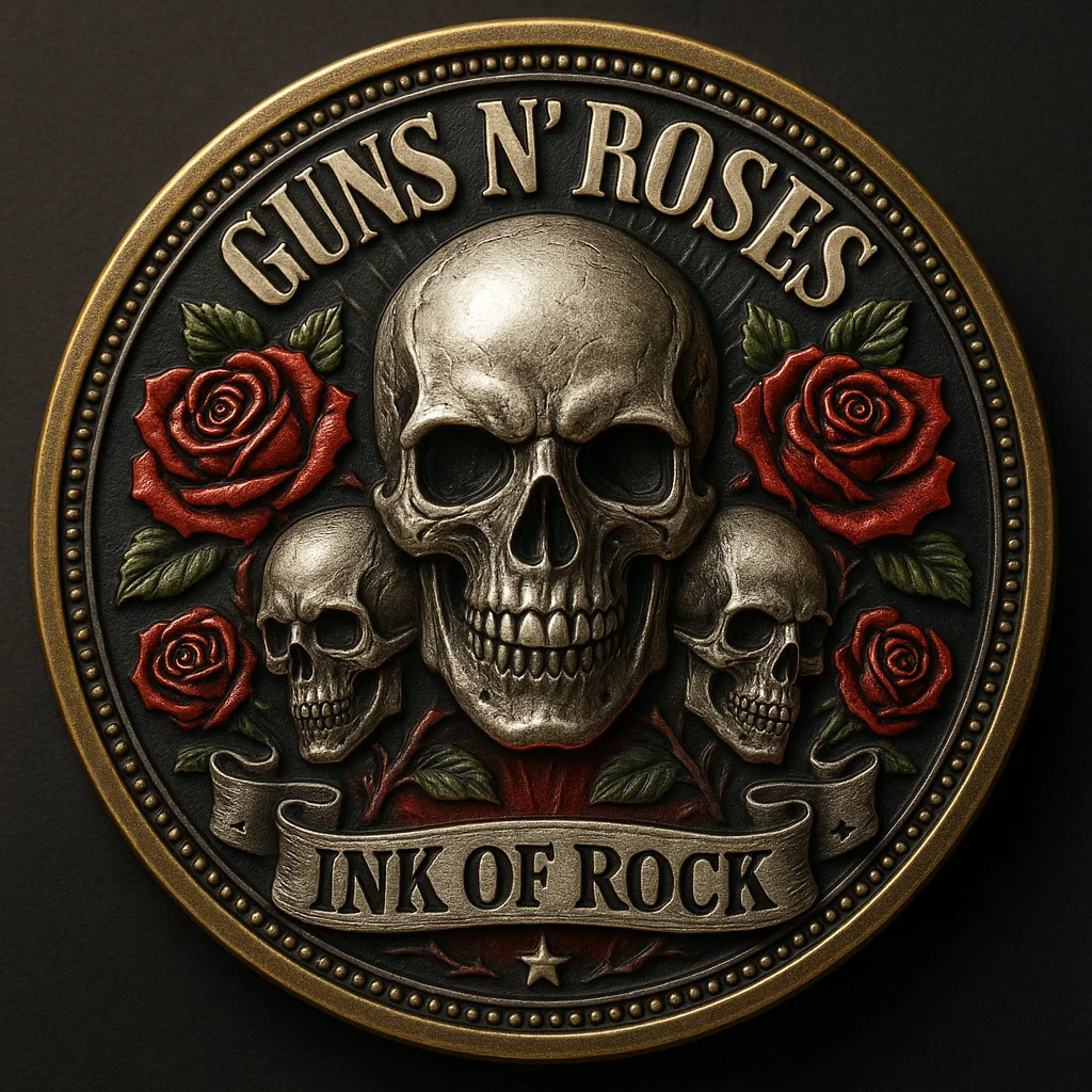 🎸 “Guns N’ Roses – Ink of Rock” Commemorative Coin 🌹