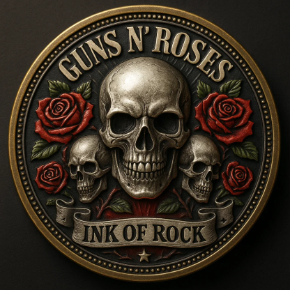 🎸 “Guns N’ Roses – Ink of Rock” Commemorative Coin 🌹