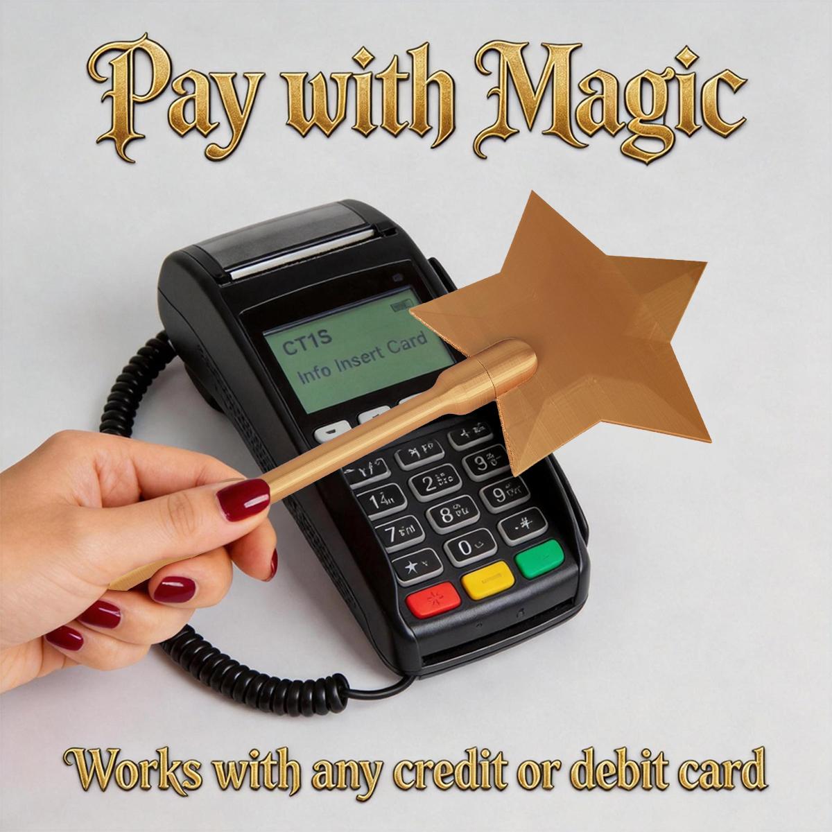 Magic Payment Wand - 3D Printed Star Shaped Wand