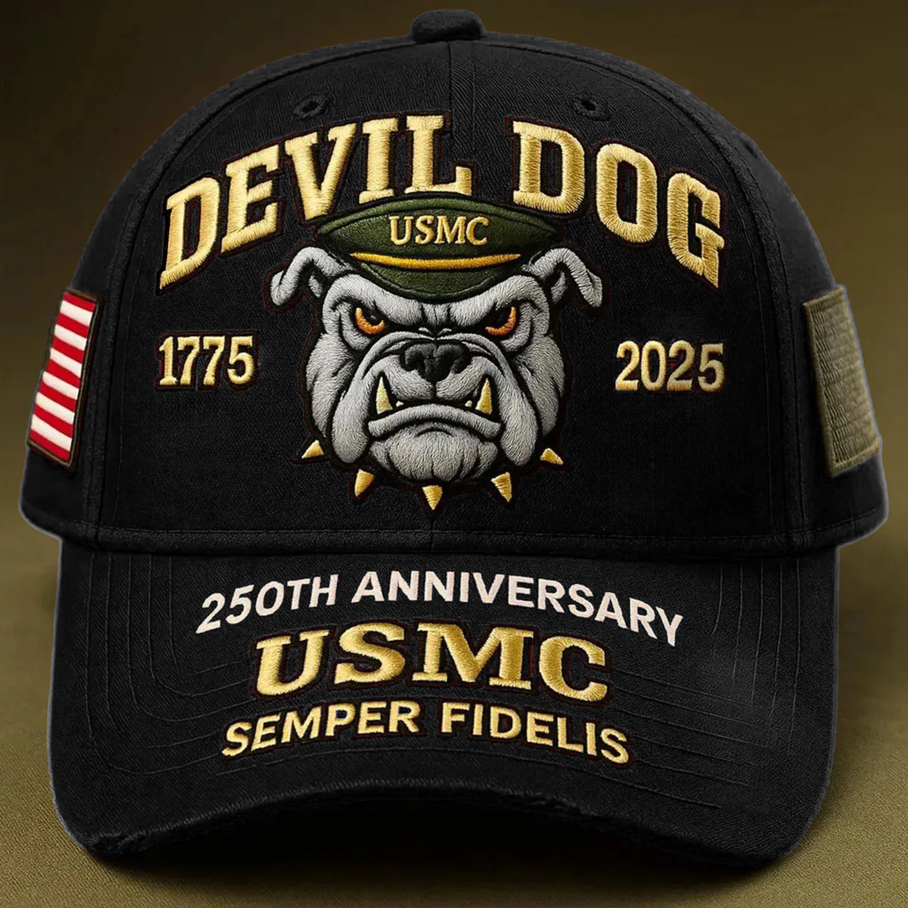 USMC 250th Birthday Devil Dog Cap
