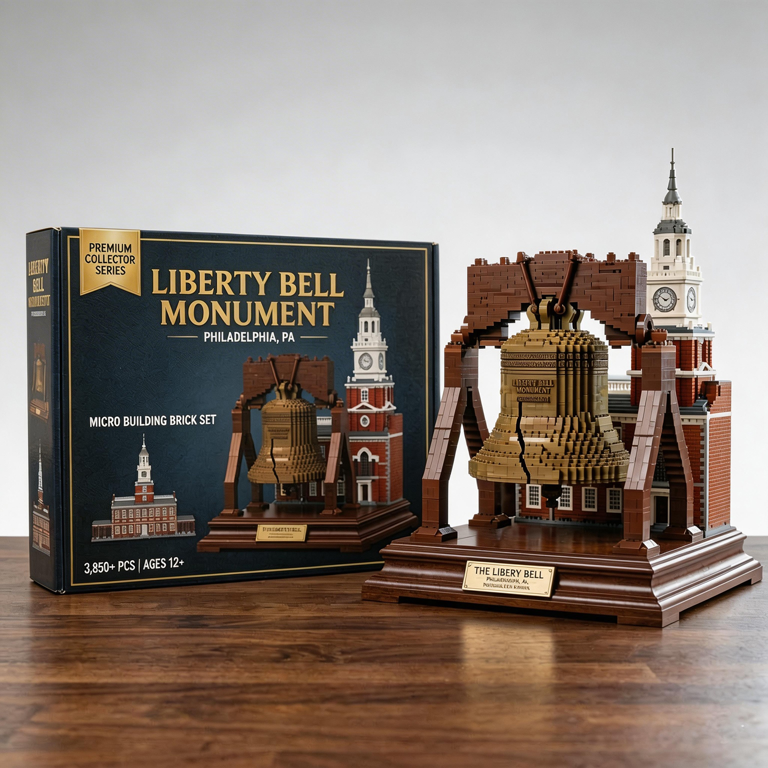 Liberty Bell Monument: 3,850+ Micro Building Brick Set | Premium Collector Series