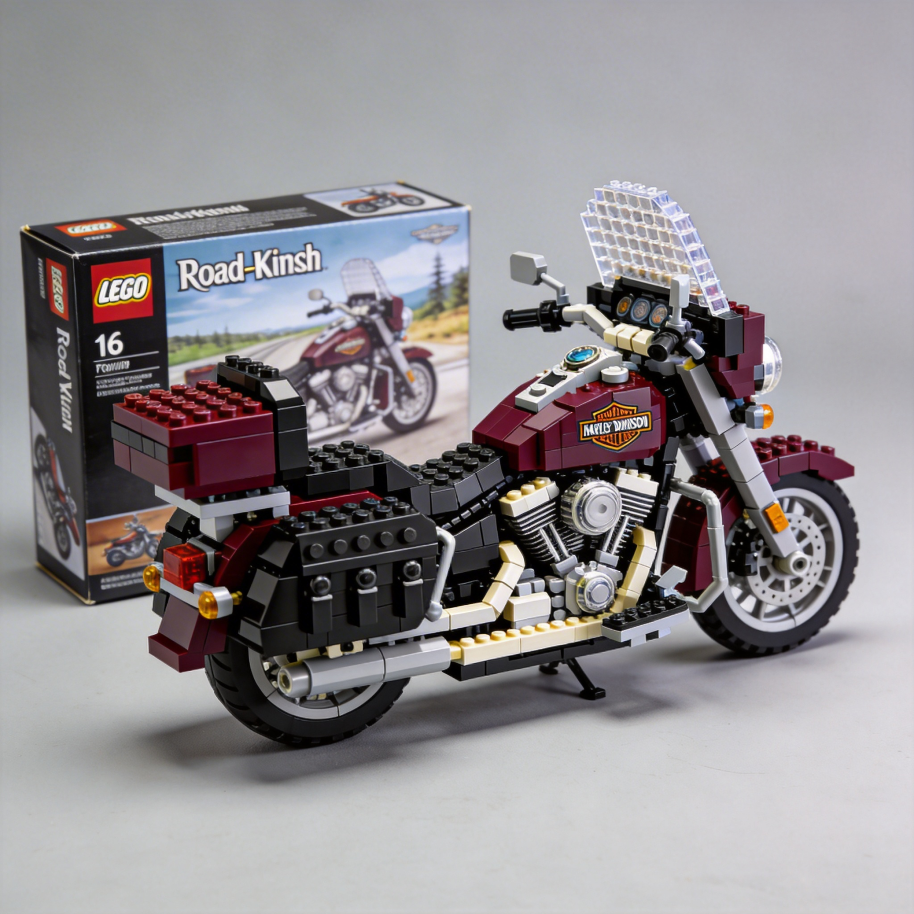 Adult Harley-Davidson motorcycle building blocks
