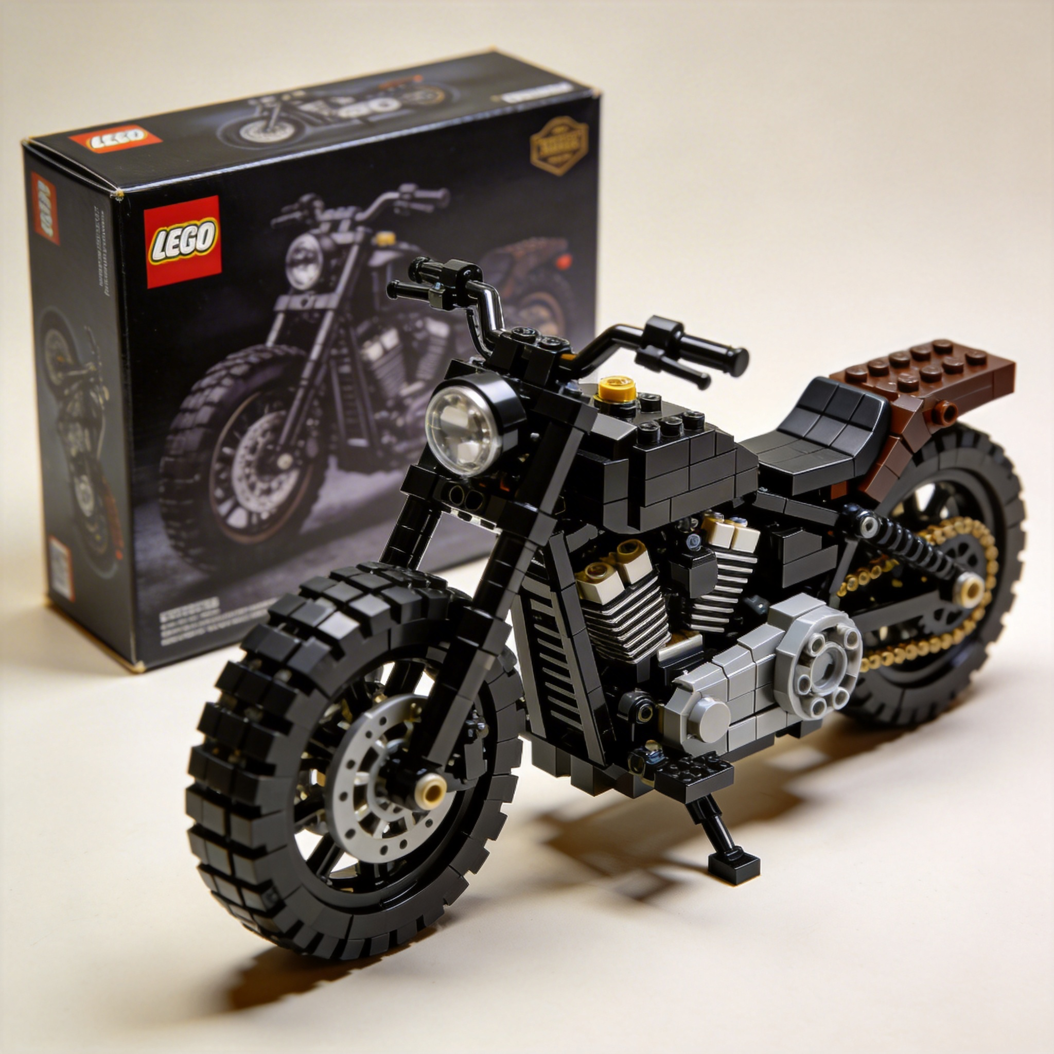 Adult Harley-Davidson motorcycle building blocks