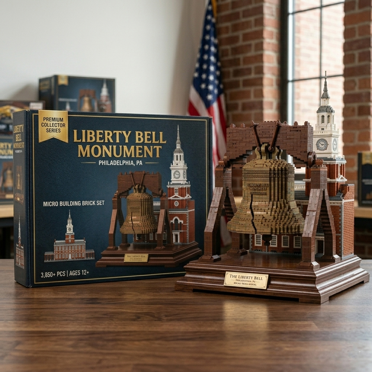 Liberty Bell Monument: 3,850+ Micro Building Brick Set | Premium Collector Series