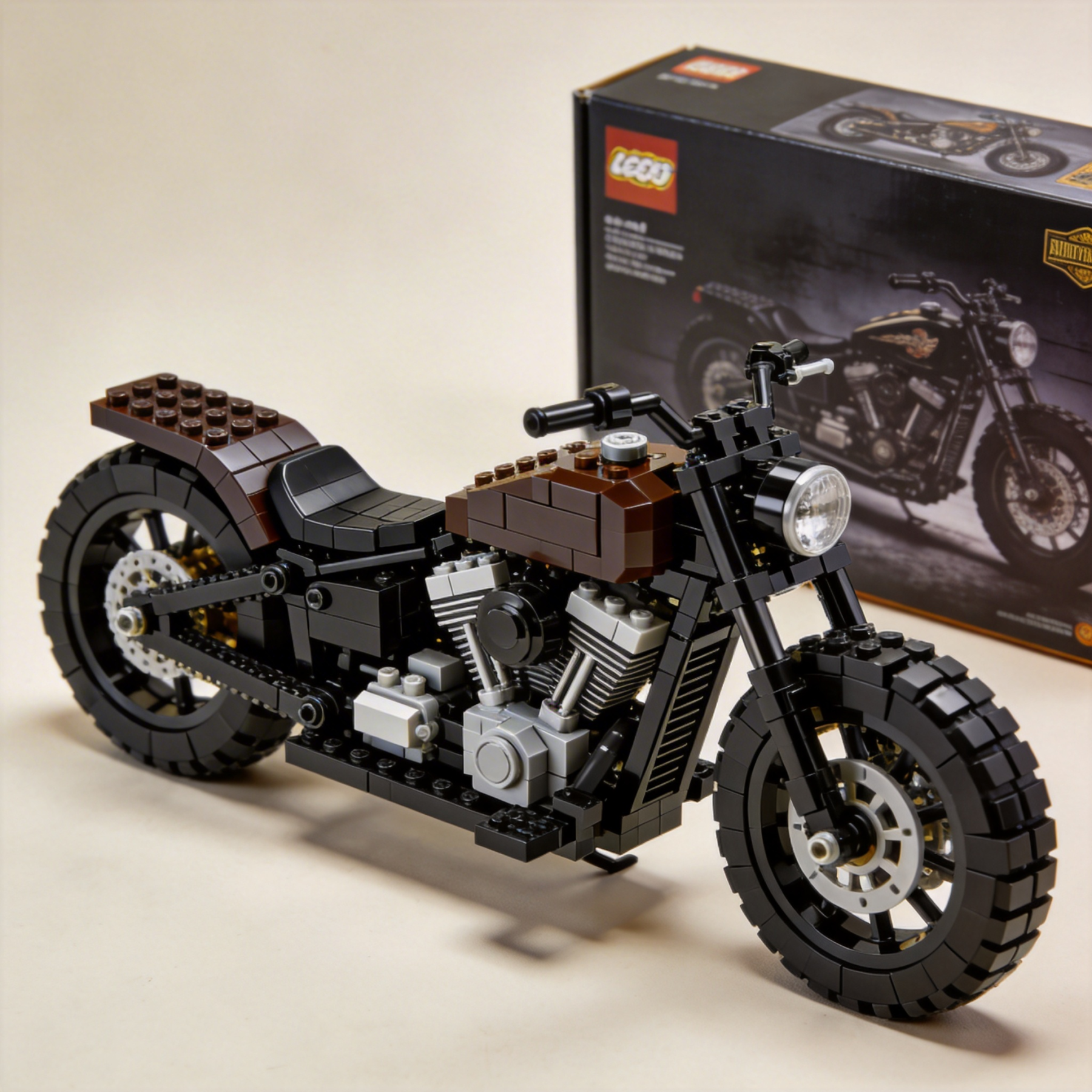 Adult Harley-Davidson motorcycle building blocks