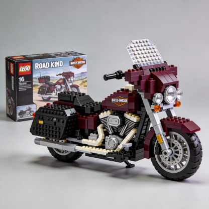 Adult Harley-Davidson motorcycle building blocks