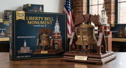 Liberty Bell Monument: 3,850+ Micro Building Brick Set | Premium Collector Series