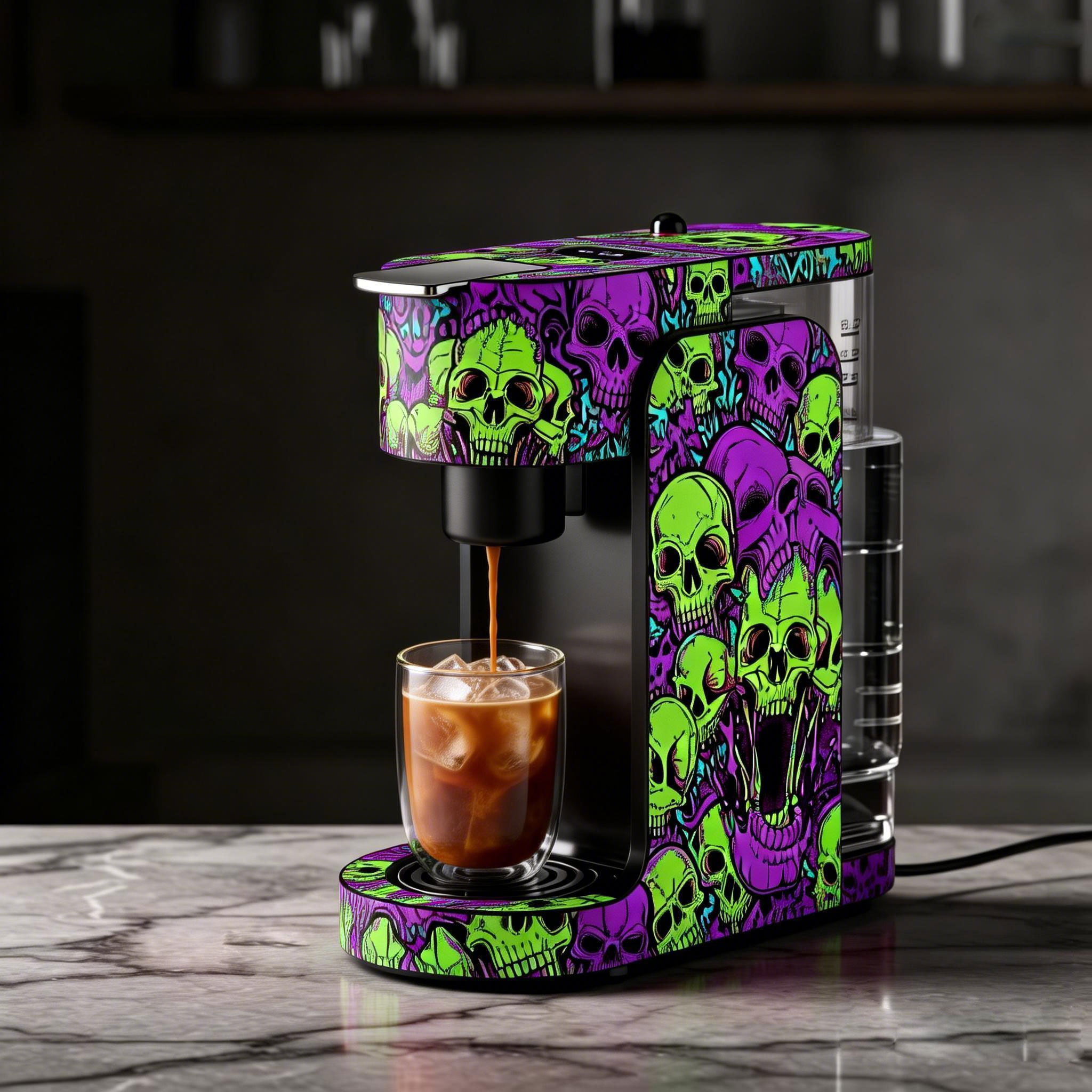 Graffiti Style Coffee Machine Skull | More Than a Machine