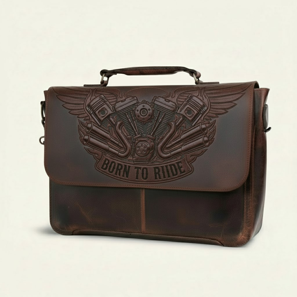 Hardcore Biker Style Vintage Messenger Bag