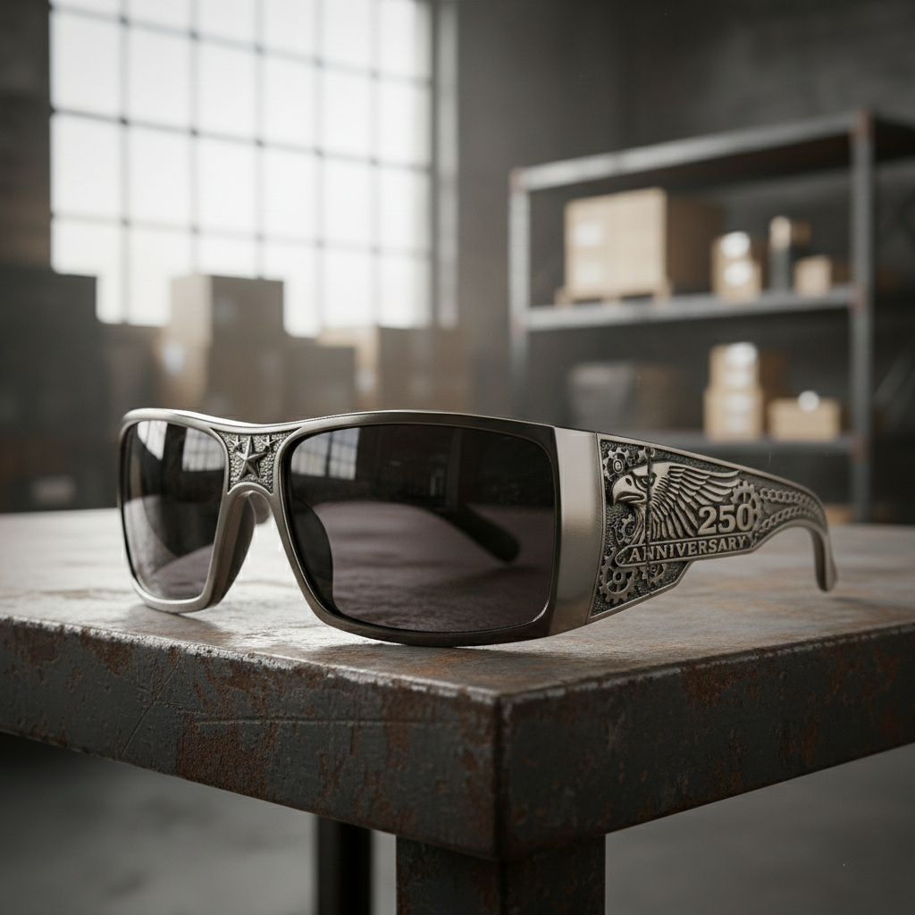 Vintage Biker Metal Frame Polarized Riding Sunglasses