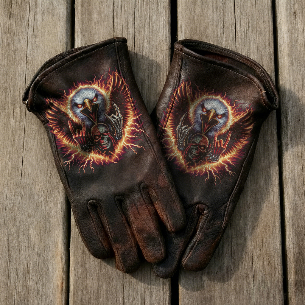 Vintage-Inspired Leather Work Gloves