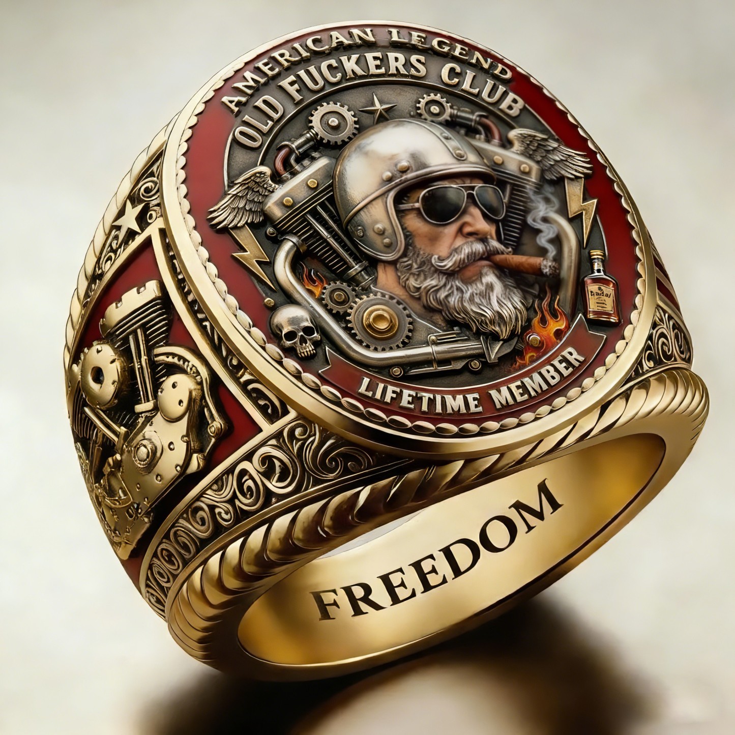 Old Fuckers Club �C Lifetime Member Ring