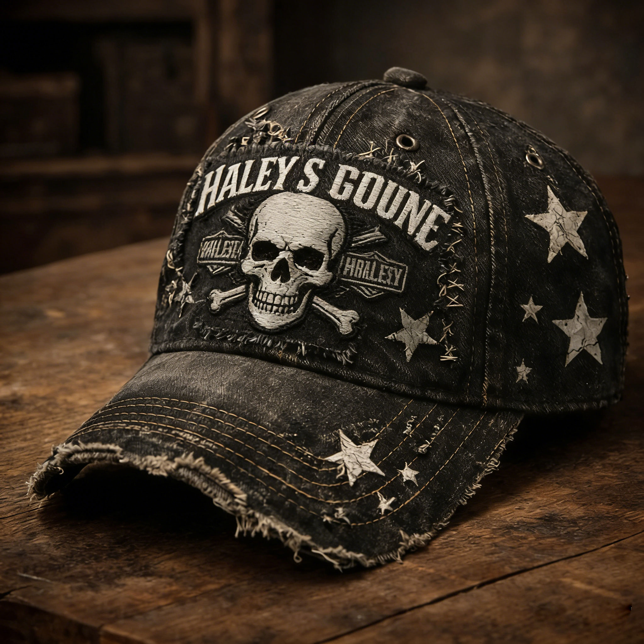 Biker Style Baseball Cap