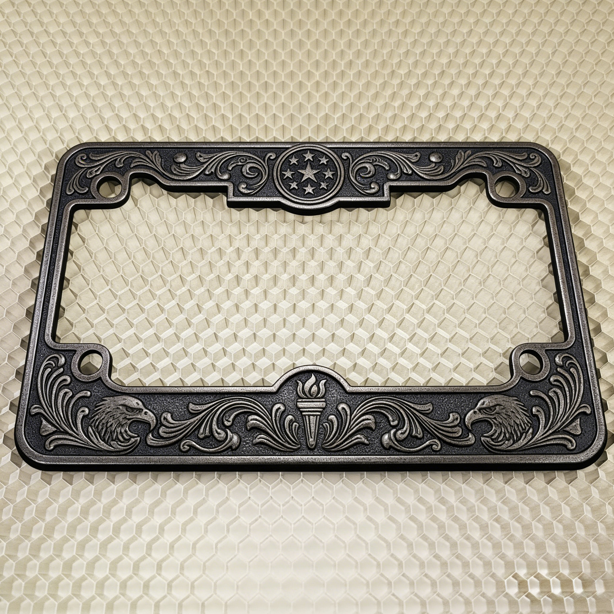 Patriot’s Shield | Vintage Relief License Plate Frame