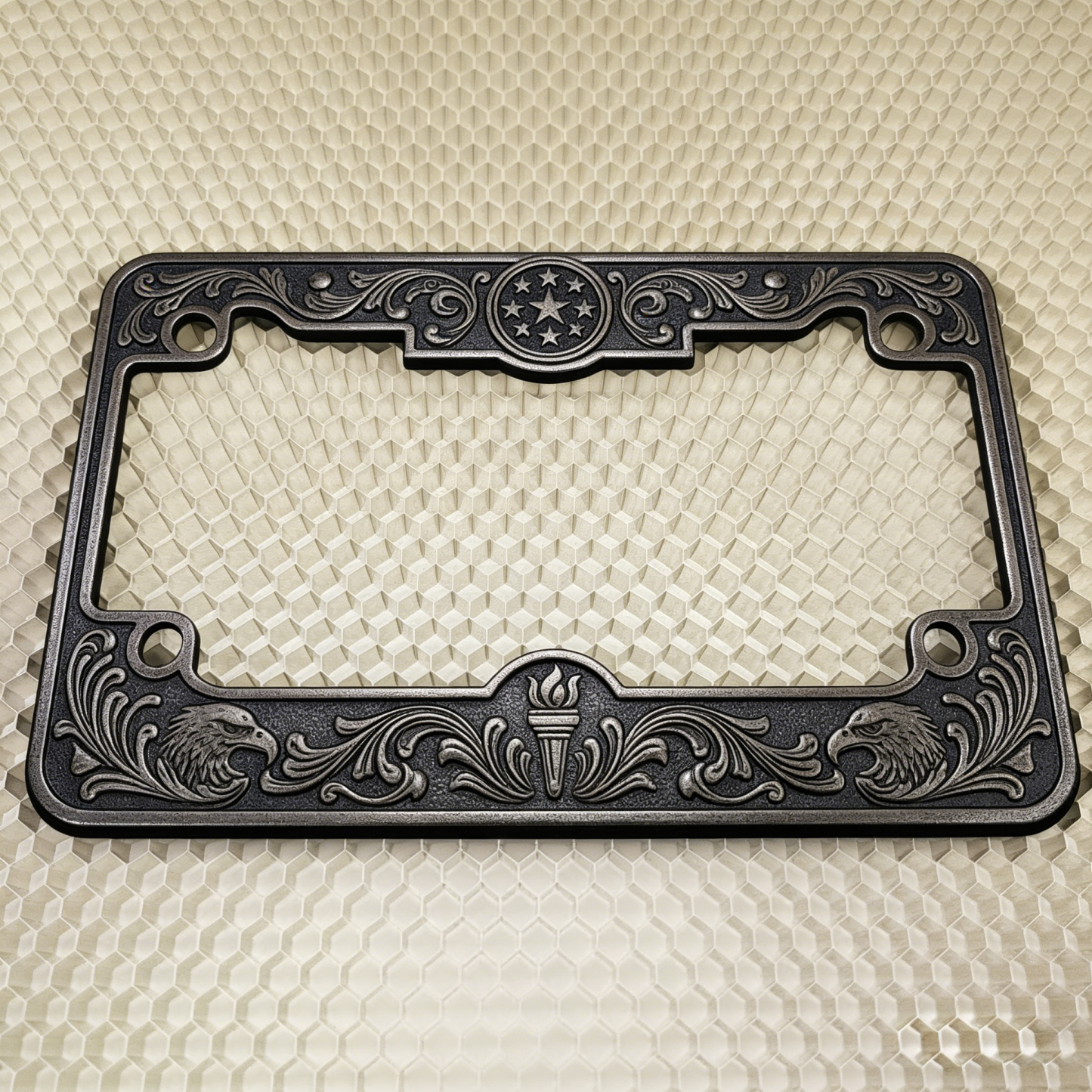 Patriot’s Shield | Vintage Relief License Plate Frame