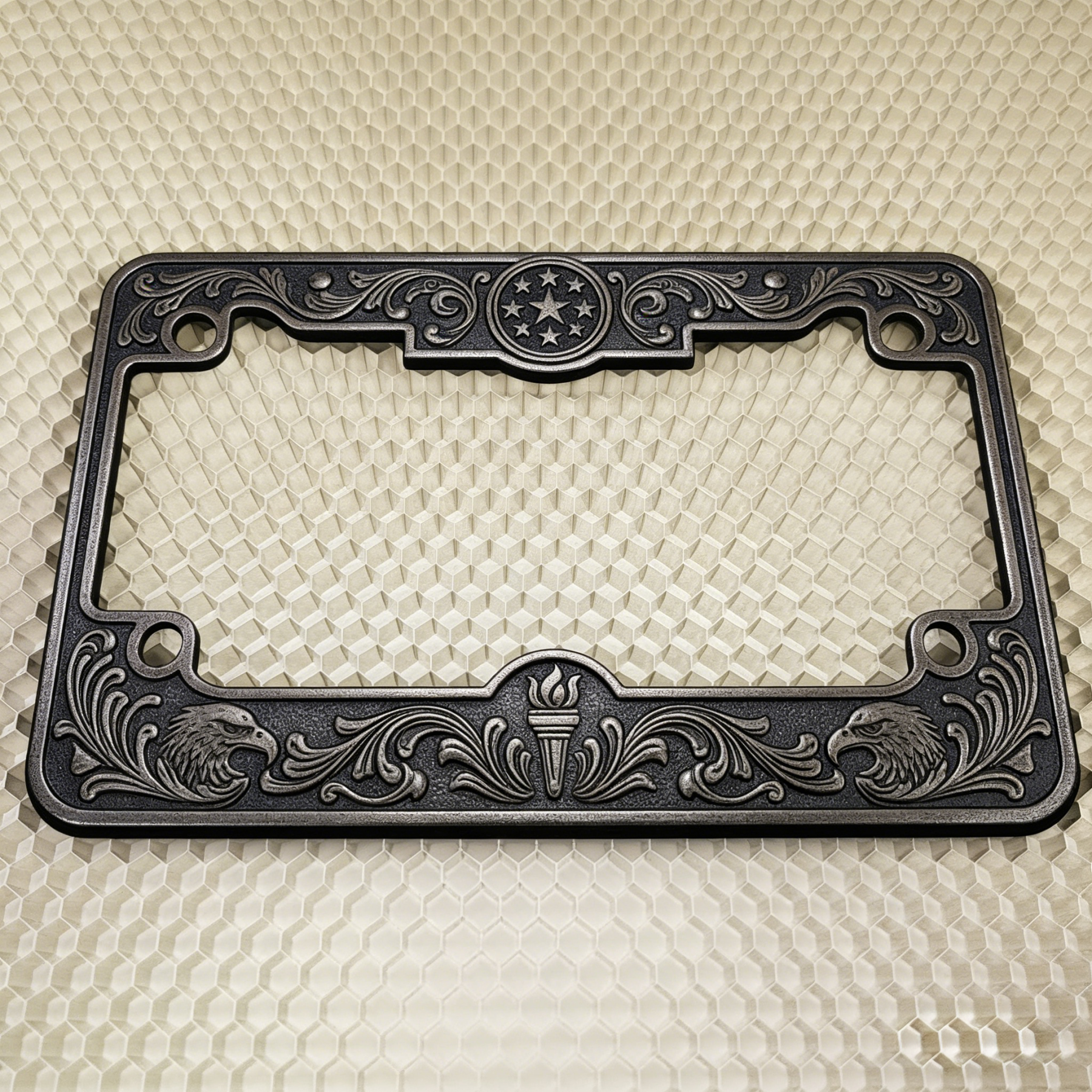 Patriot’s Shield | Vintage Relief License Plate Frame