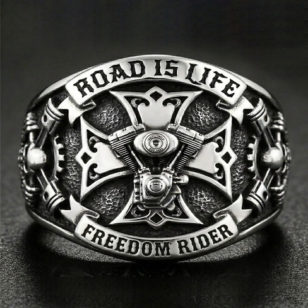 Classic American Motorcycle Style Vintage Biker Ring