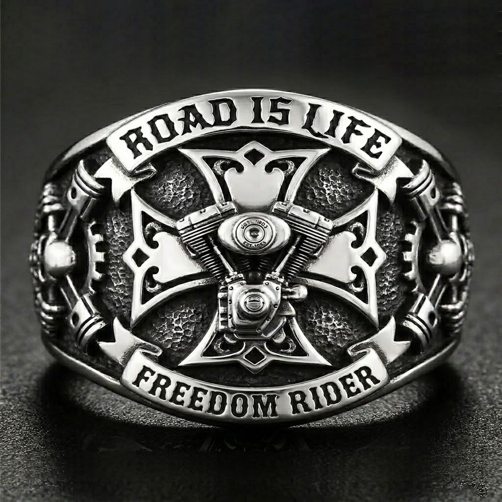 Classic American Motorcycle Style Vintage Biker Ring